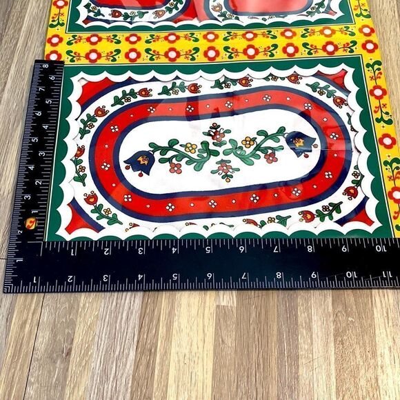 Vintage single stitched tea cup coasters and tea kettle place mat floral print - Picture 4 of 8